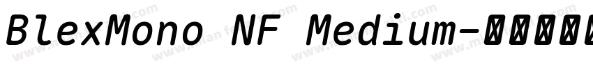 BlexMono NF Medium字体转换